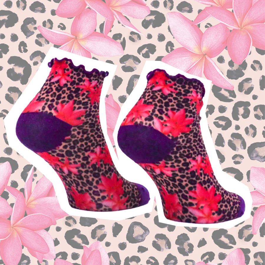 Sokken Sock my feet - Sock my leopard flower - Amazing wardrobe